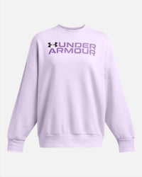 UNDER ARMOUR Rival Fleece Wordmark Oversized Crew Sweatshirt in salt purple - women's top - view 4