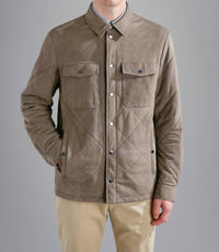 Paul & Shark - Aqualeather Quilted Suede Shacket