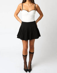 Olivaceous - Dinah Lace Trim Bodysuit