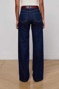 L'Agence Clayton High Rise Wide Leg Jeans in koval 1 - women's pants - alternate view