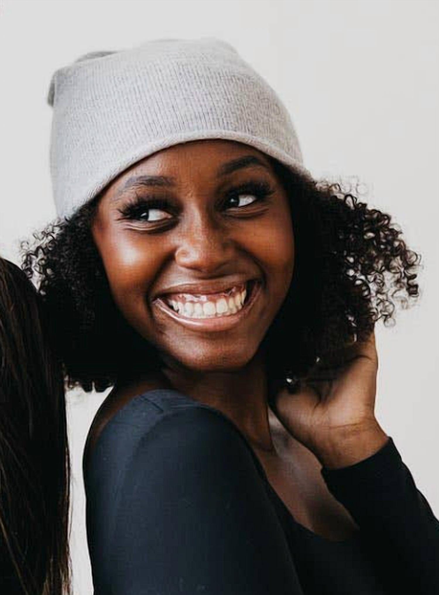 Pretty Simple - Rolled Edge Cashmere Blend Beanie Hat