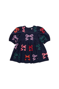 PINK CHICKEN Brooke Dress Set in multi bow applique - kids' dress - detail view