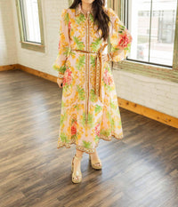 Flying Tomato - CASSIDY FLORAL BUTTON UP MIDI DRESS