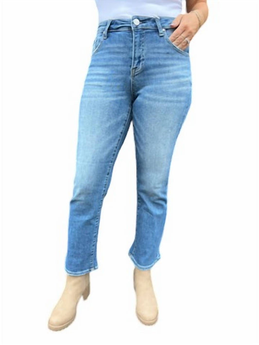 Risen - Mid Rise Cropped Flare Jeans