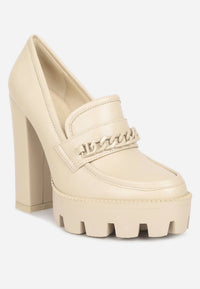 London Rag - Women's Corrine Chained Chunky Loafers