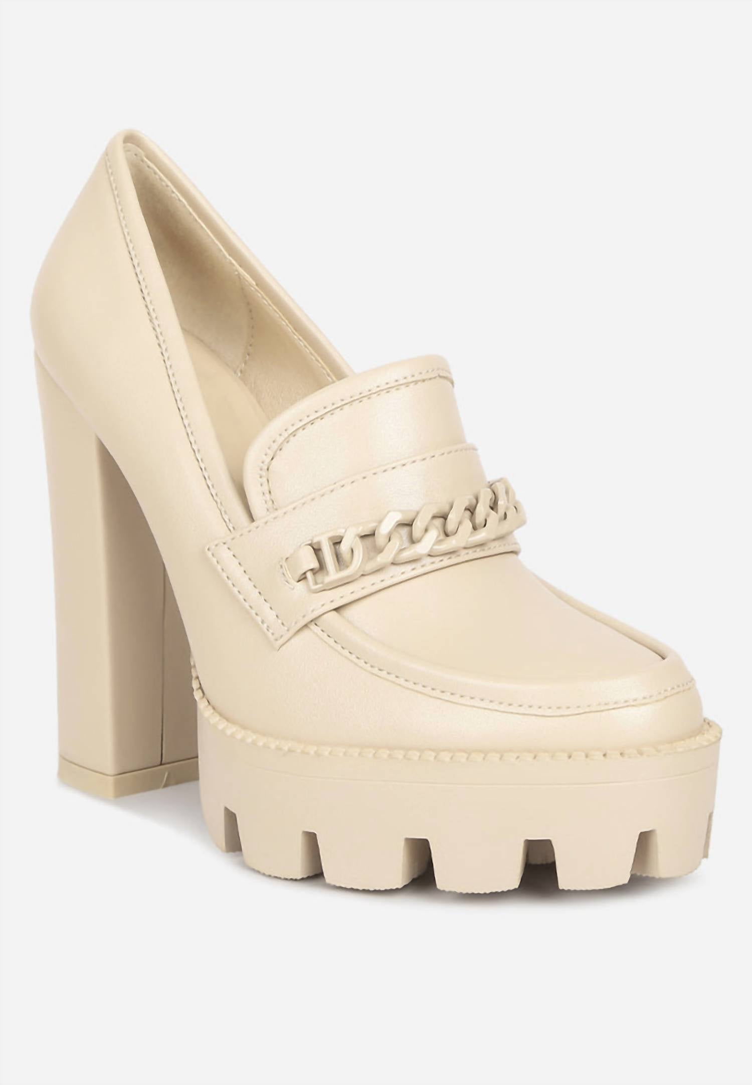 London Rag - Women's Corrine Chained Chunky Loafers