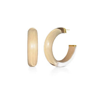 Gold & Honey - Women's Small Illusion Lucite Hoop Earrings