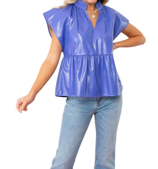 Thml - V Neck Leather Top