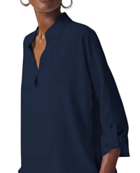 Joseph Ribkoff - Woven Boxy Top With Dolman Sleeves
