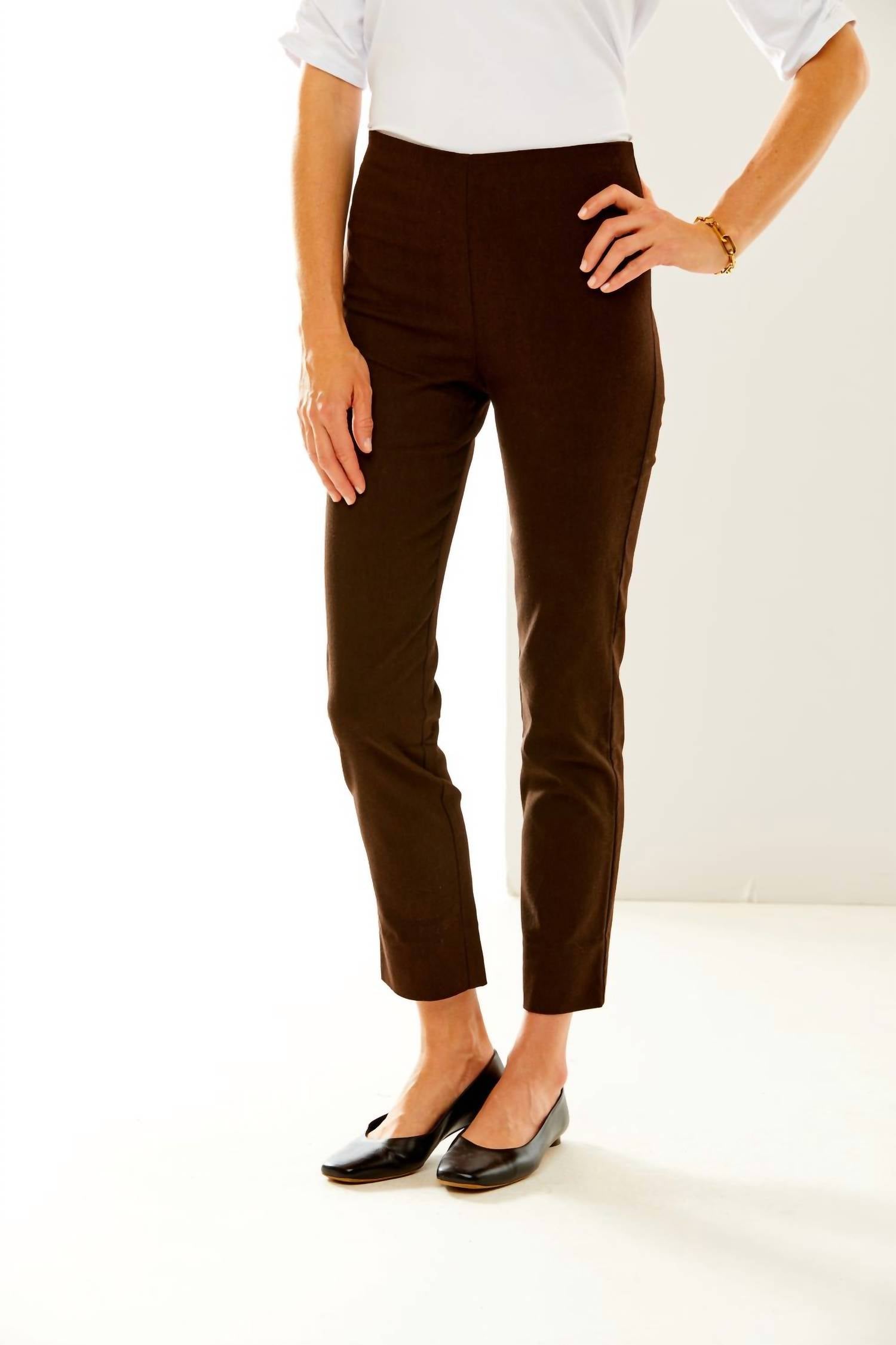 SARA CAMPBELL Flannel Sheri Pants in chocolate heather - women's pants