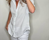 Dylan - Gauze Short Sleeve Button Up Shirt