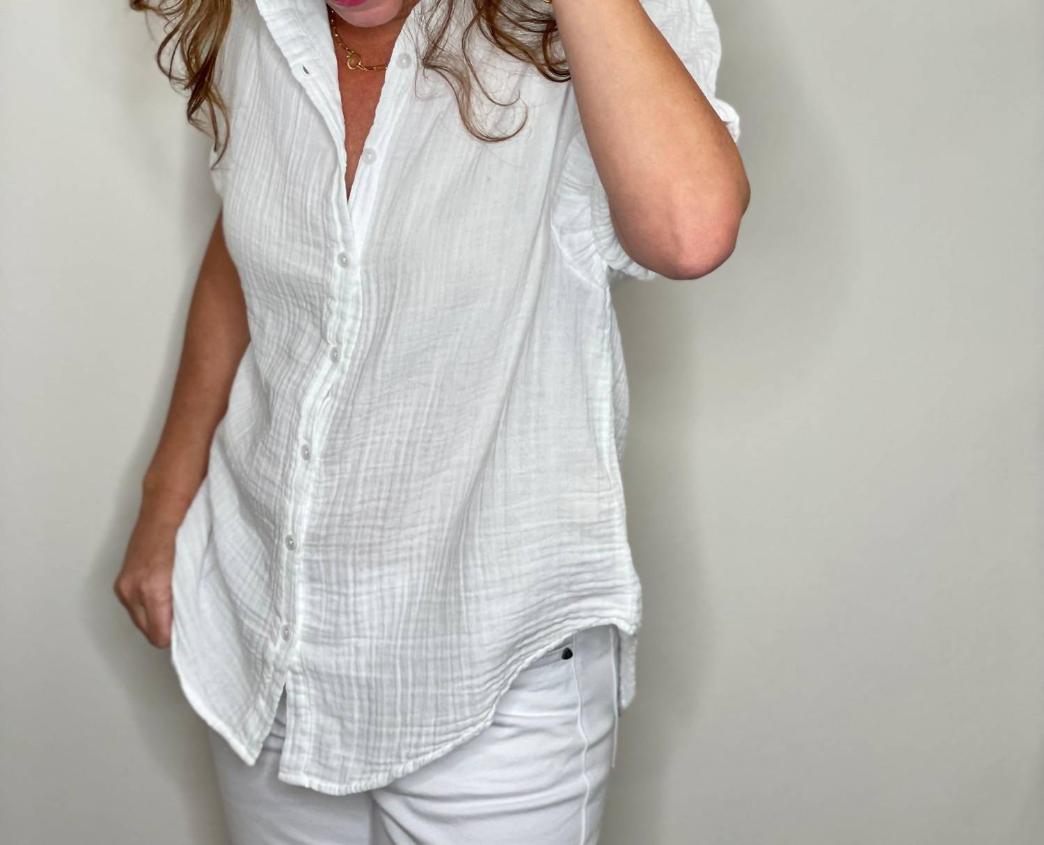 Dylan - Gauze Short Sleeve Button Up Shirt