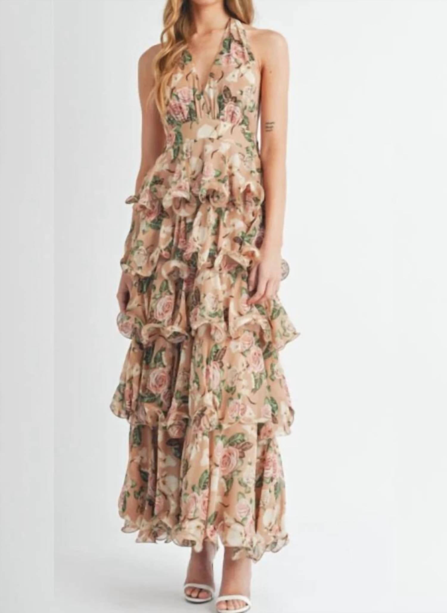Mulla - The Rose Ruffled Maxi Dress