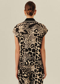 Exquise - Modern Safari Polo Top