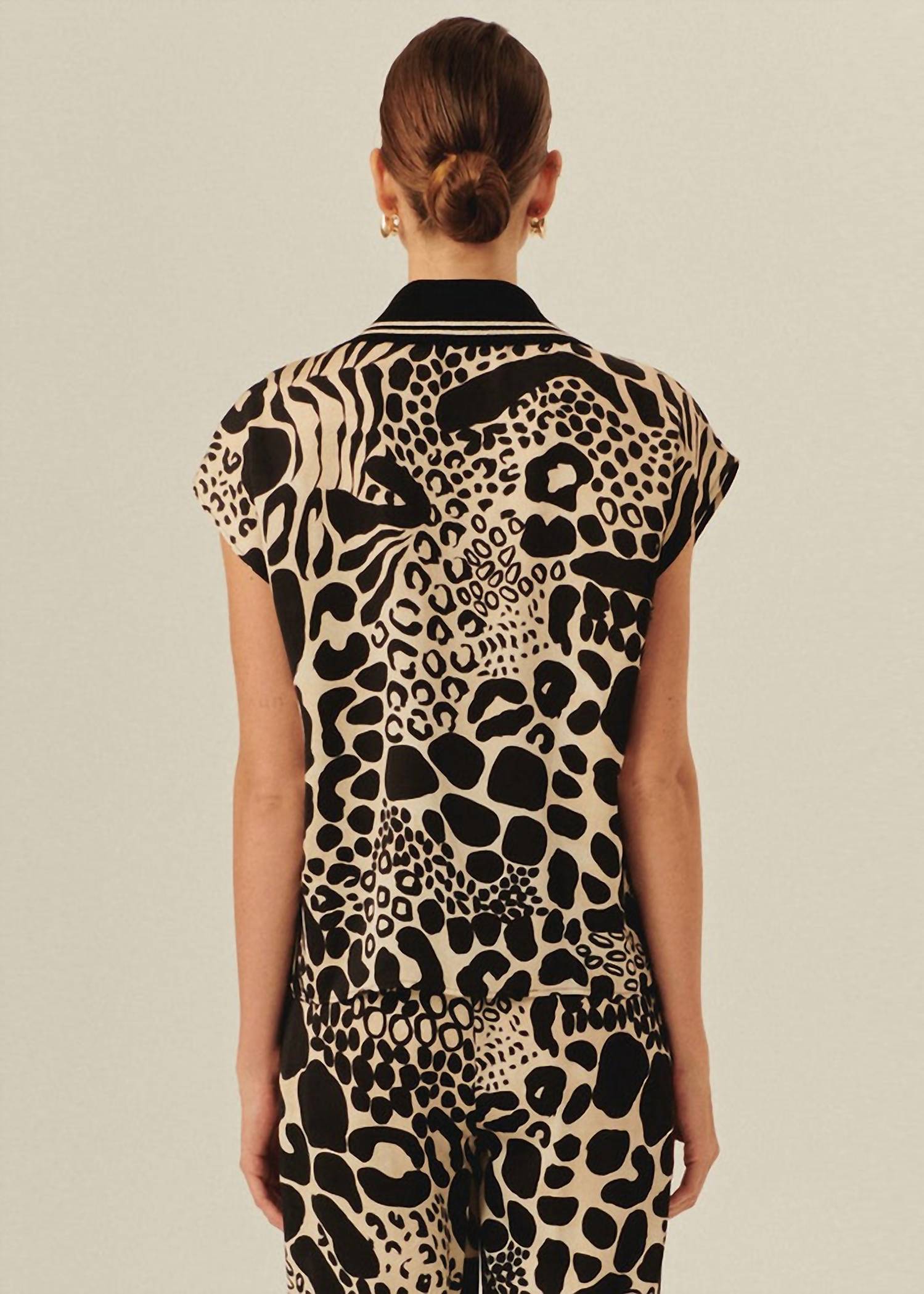 Exquise - Modern Safari Polo Top