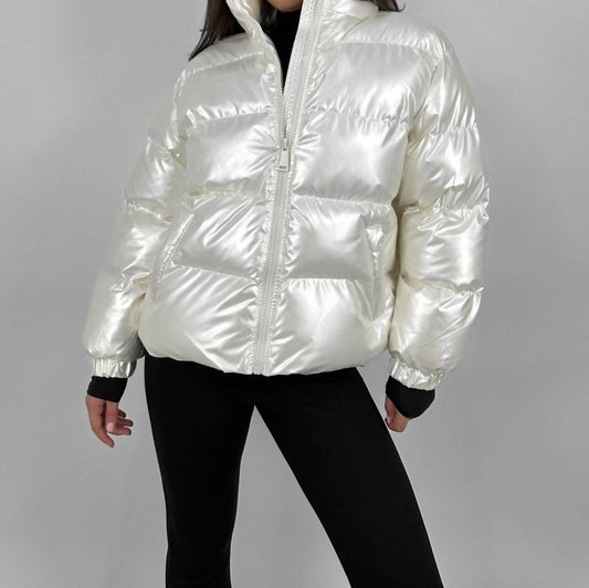 Pearl Sheen Puffer Coat