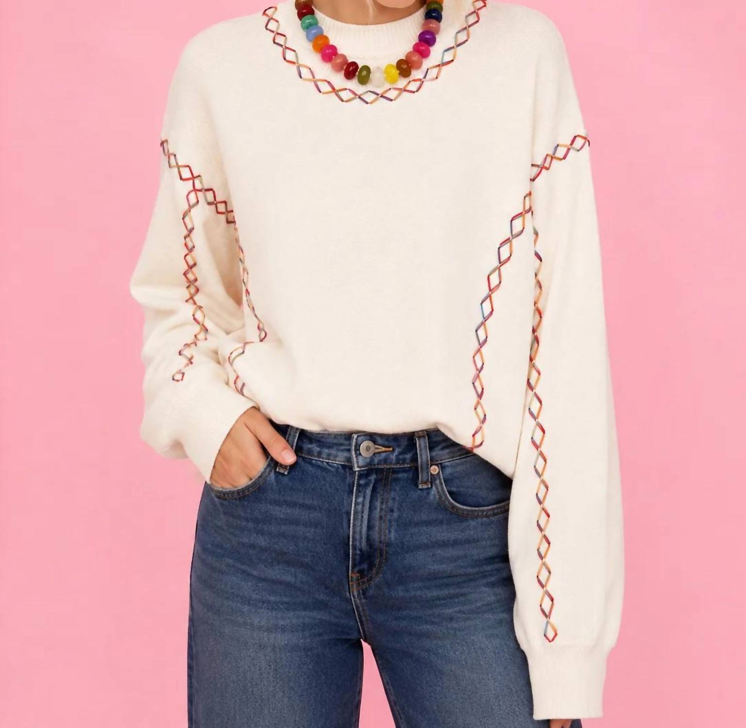 La Society - Rainbow Stitch Sweater