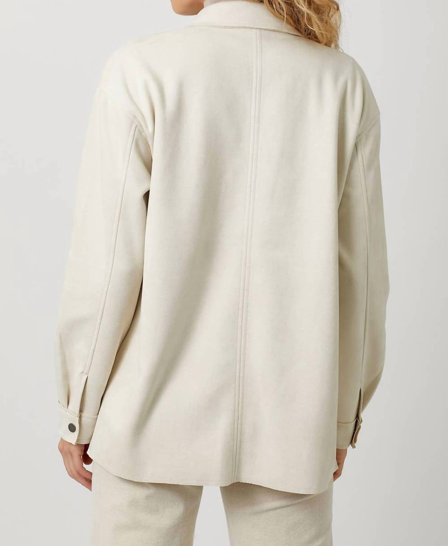 Mystree - Suede Button Down Shacket