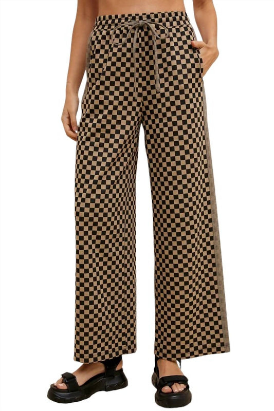 Anniewear - Talia Checkered Wide Leg Pants