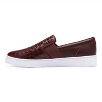 VIONIC Women's Splendid Demetra Slip On Sneakers in wine croc - women's flats - detail view