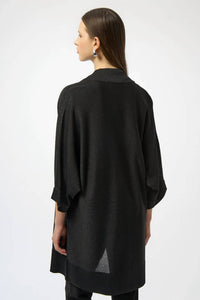 Joseph Ribkoff - Embellished 3/4 Sleeves Bouclé Open Front Jacket