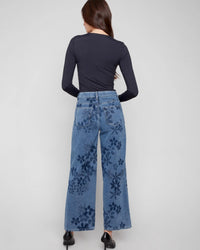 CHARLIE B Dahlia Jean in blue - women's pants - detail view