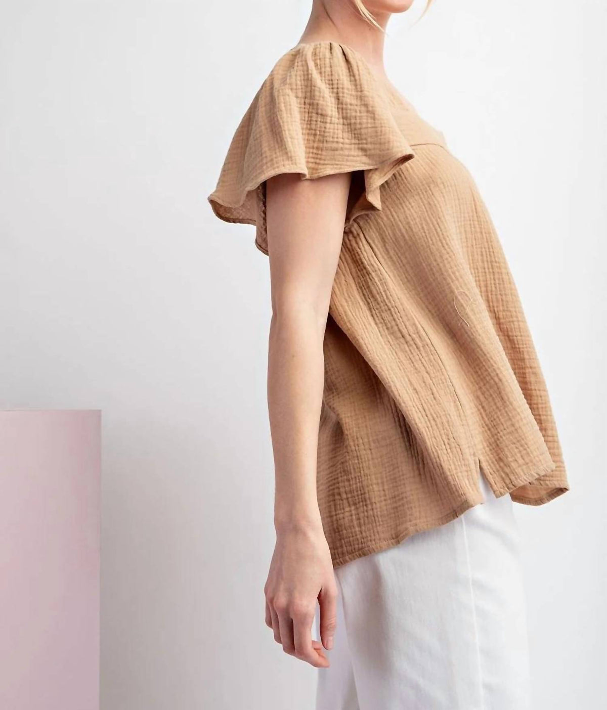 Ee:Some - Miami Ruffle Flair Top