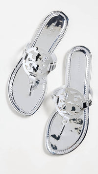 Tory Burch - Women's Argento Miller Logo Slides Sandals