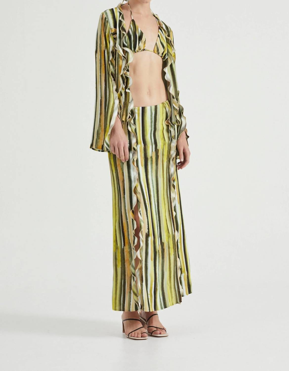 Third Form - Stroke Frill Maxi Skirt