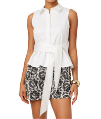 Toccin - Katherine Sleeveless Tie Front Top