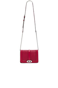 Rebecca Minkoff - Women's Chevron Quilted Small Love Crossbody Bag