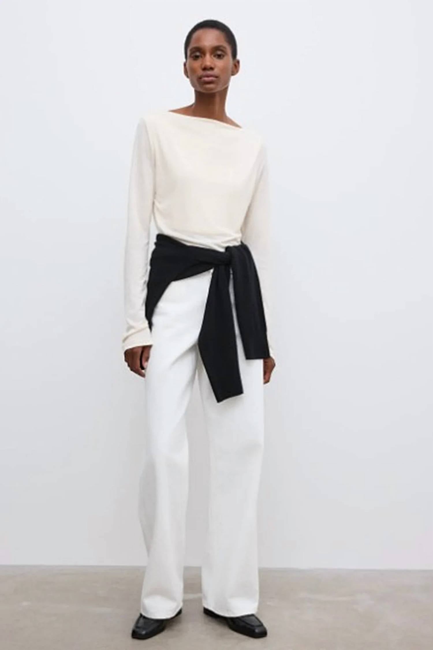 House Of Dagmar - Long Sleeve Square Neck Top