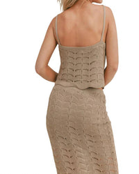 Sage The Label - Cappuccino Open Knit Tank