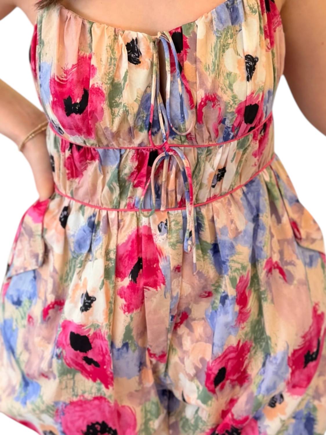 Aureum - Painted Petals Bubble Romper