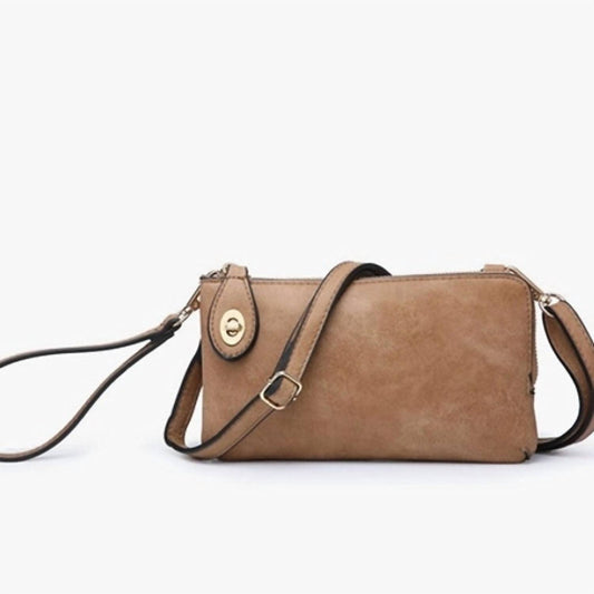 Jen & Co. - Crossbody Wristlet Clutch With Twist Lock Closure