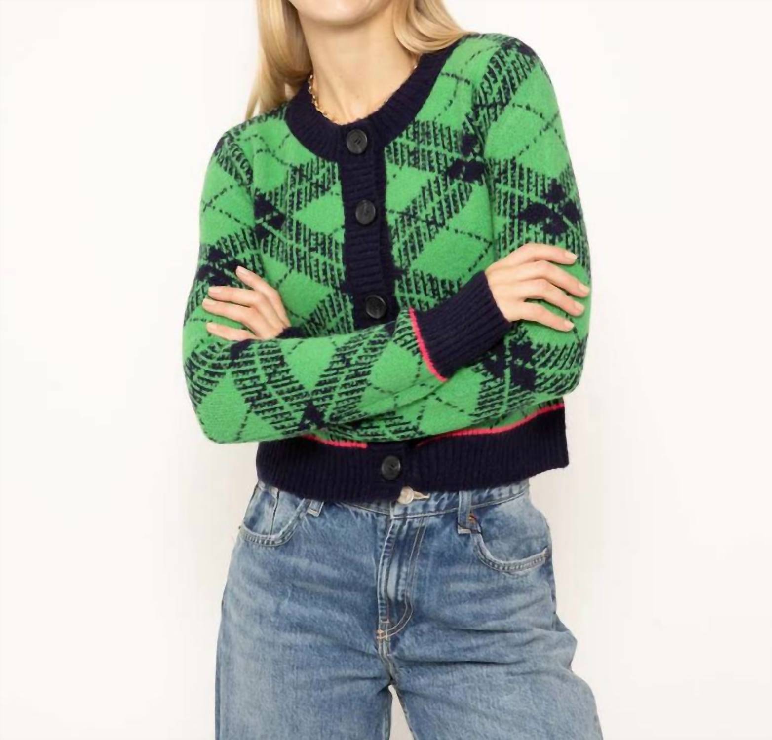 Central Park West - Goldie Plaid Cardigan