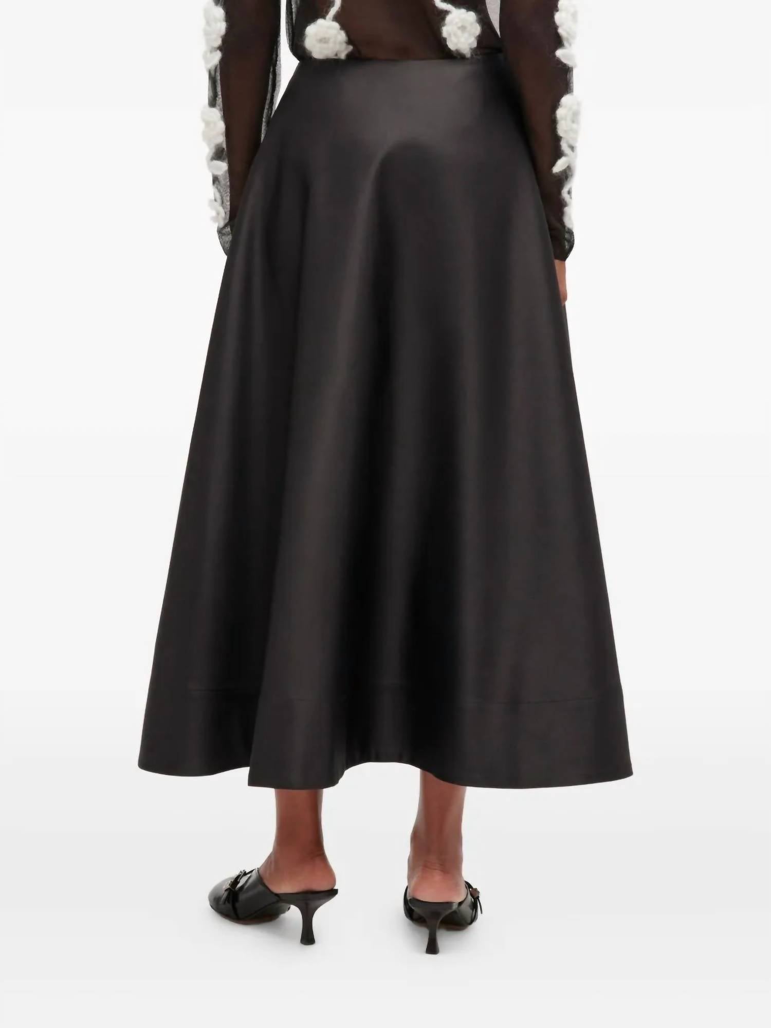 Ganni - Duchesse Satin Long Circle Skirt
