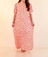 Entro - Animal Print Midi Dress
