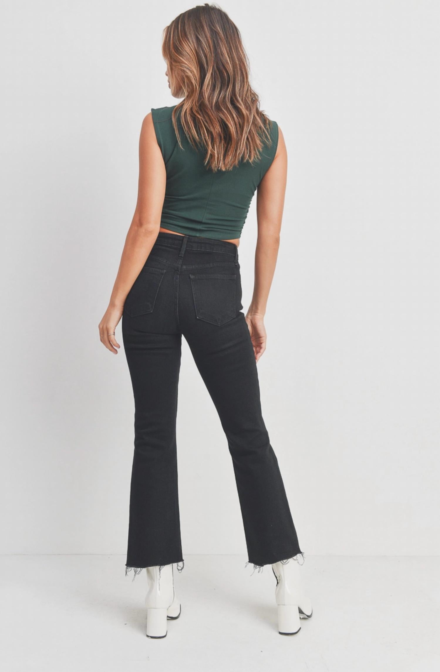 Just Black Denim - Vintage Crop Flare Jeans