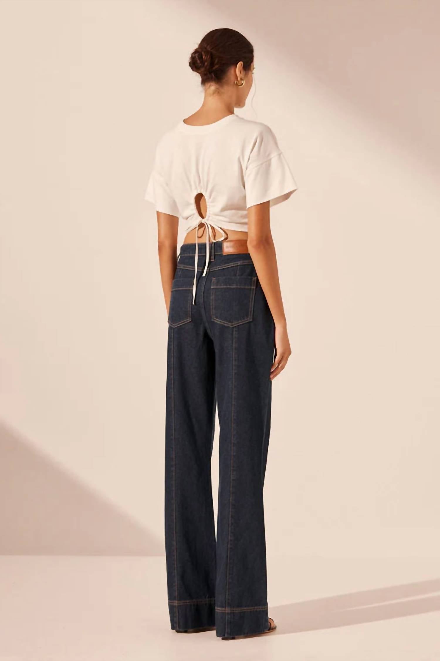 Shona Joy - Rita Pintuck Straight Leg Jeans