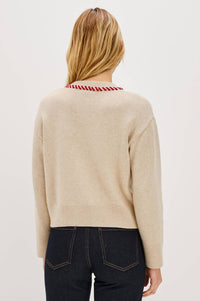 Rails Maive Cardigan in carmine floral - women's cardigan - alternate view