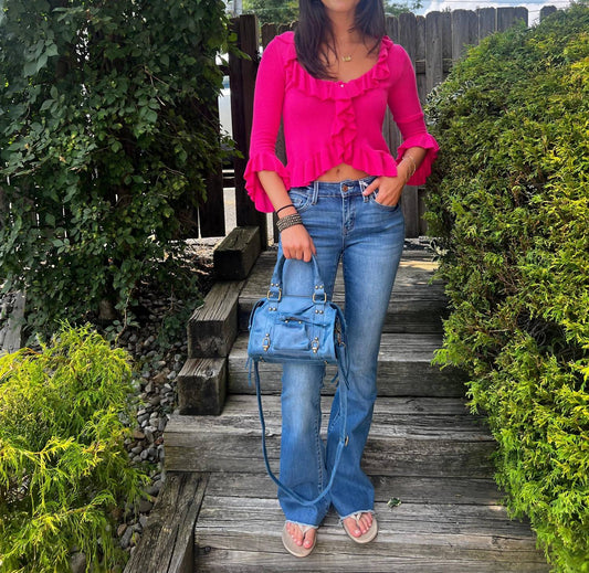 Trouble At The Mill - Ruffle Cardigan Sweater