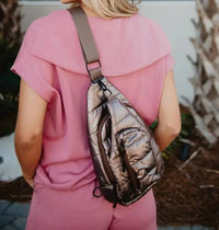 Katydid - Women's Metallic Crossbody Sling Bag