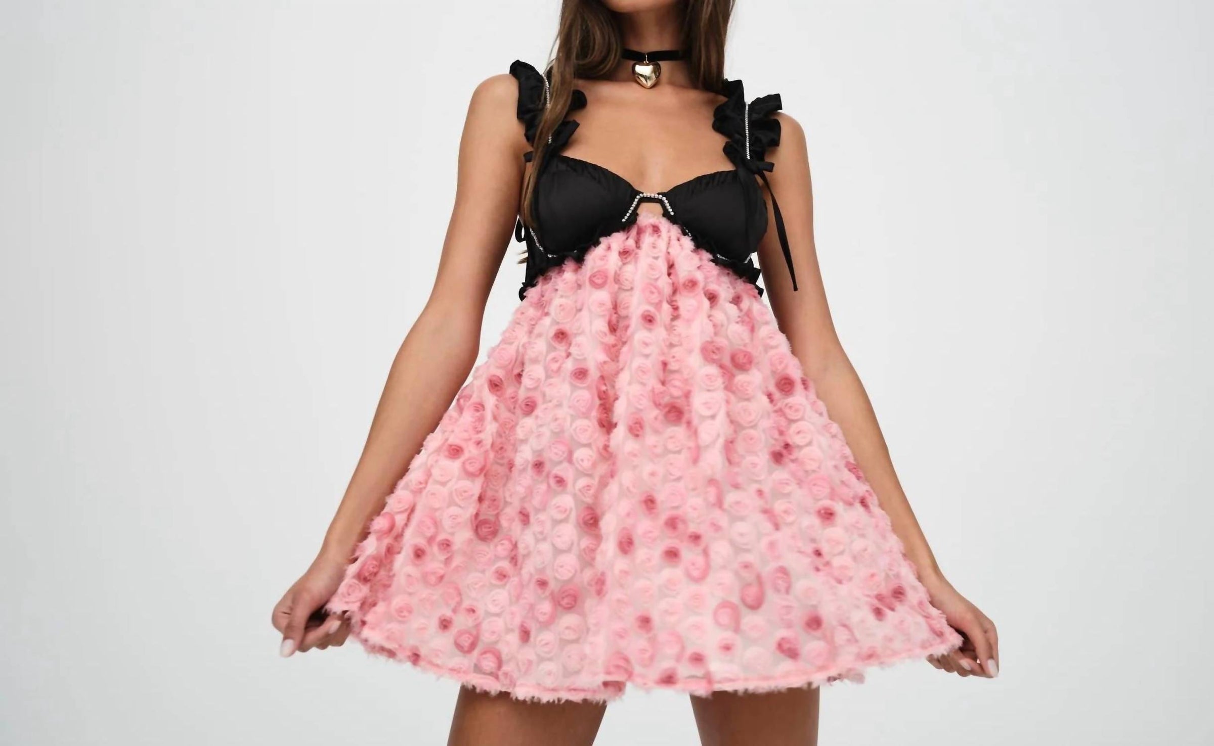 Lil Lemons By For Love And Lemons - Skye Babydoll Bustier Mini Dress