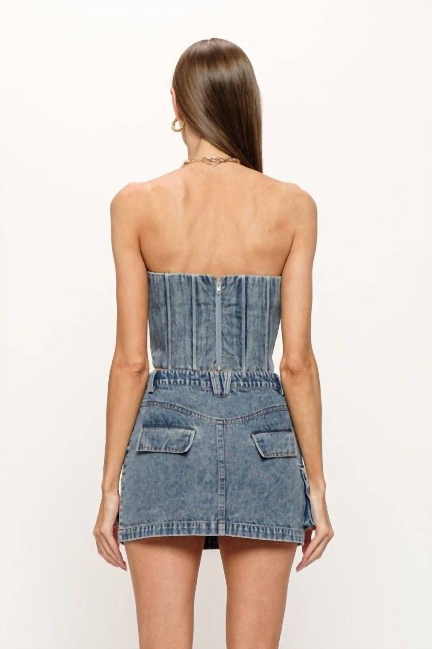 Sofie The Label - Jasmine Denim Bustier Top
