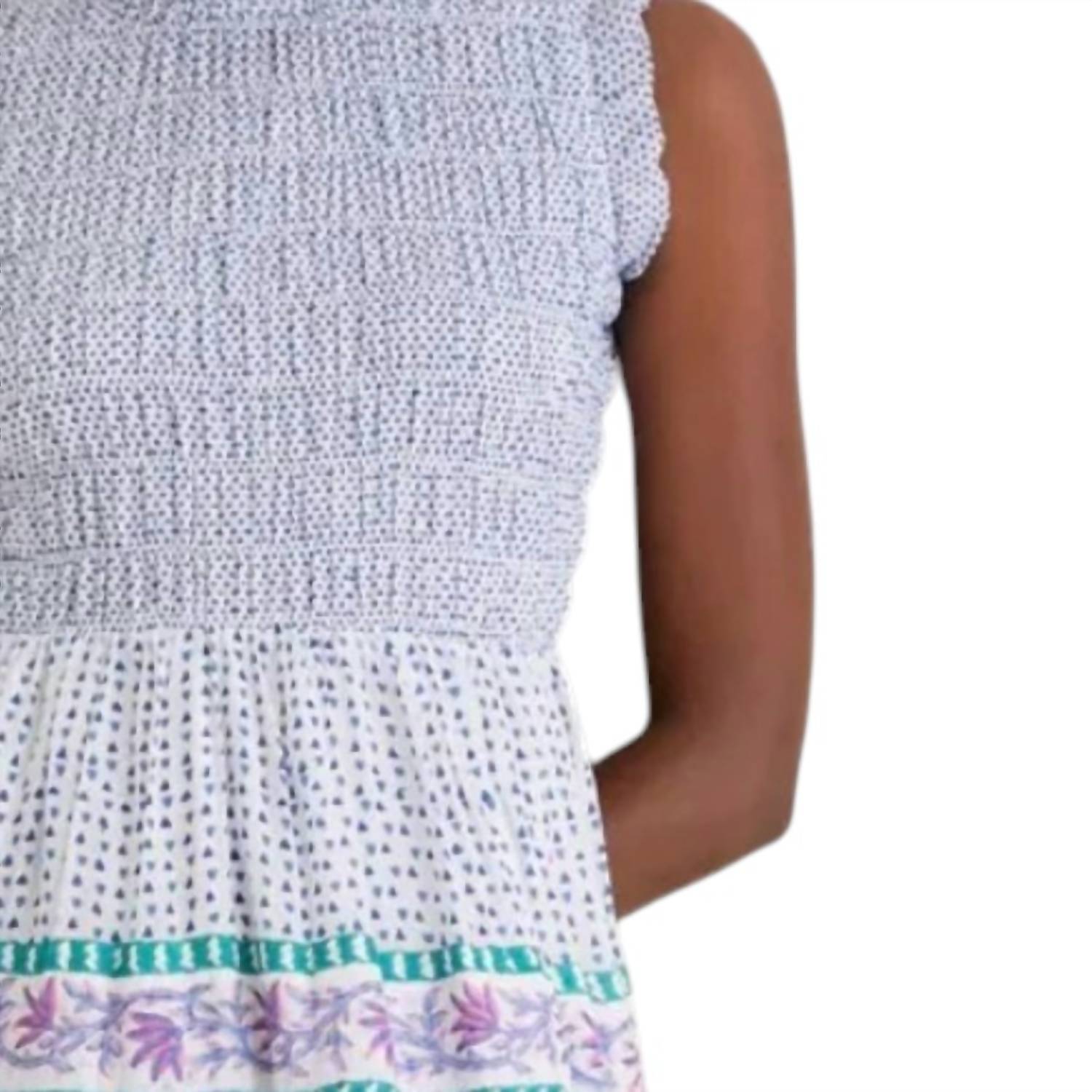 Oliphant - Sleeveless Smocked Maxi Dress