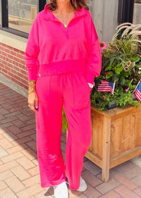 Hyfve - Terry Half Zip Top And Pant Set