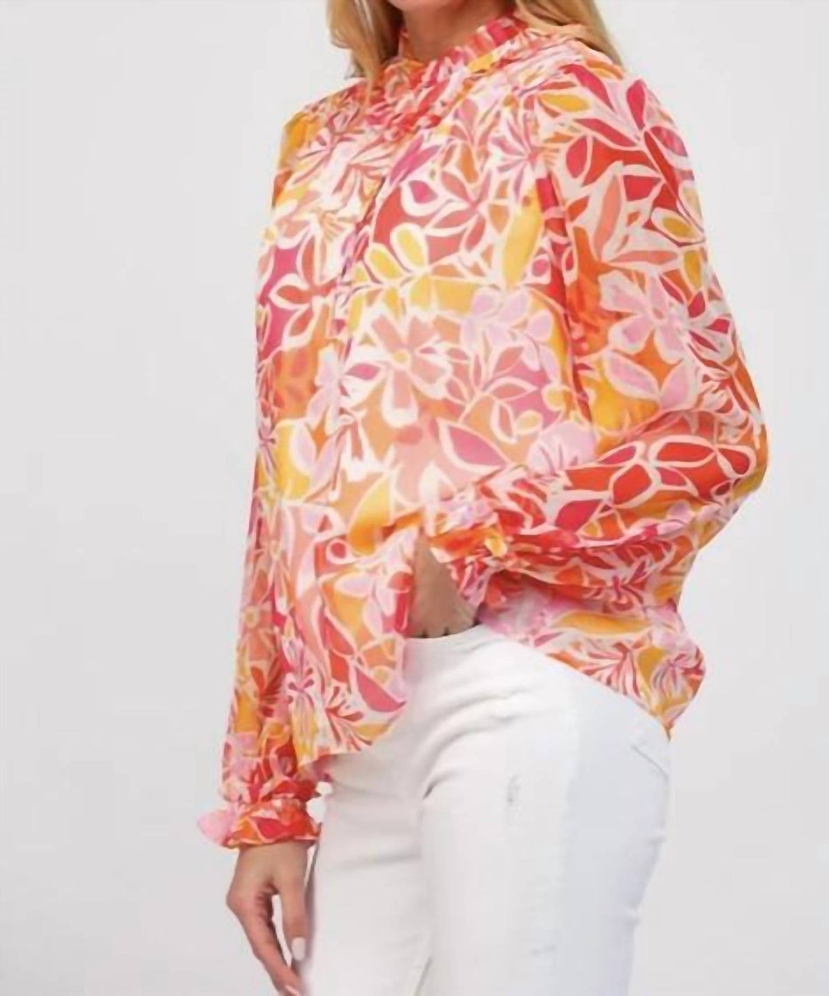 Fate - Ruffle Neck Soft Bloom Blouse