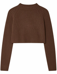 White + Warren - Cropped Ribbed Crew Sweater