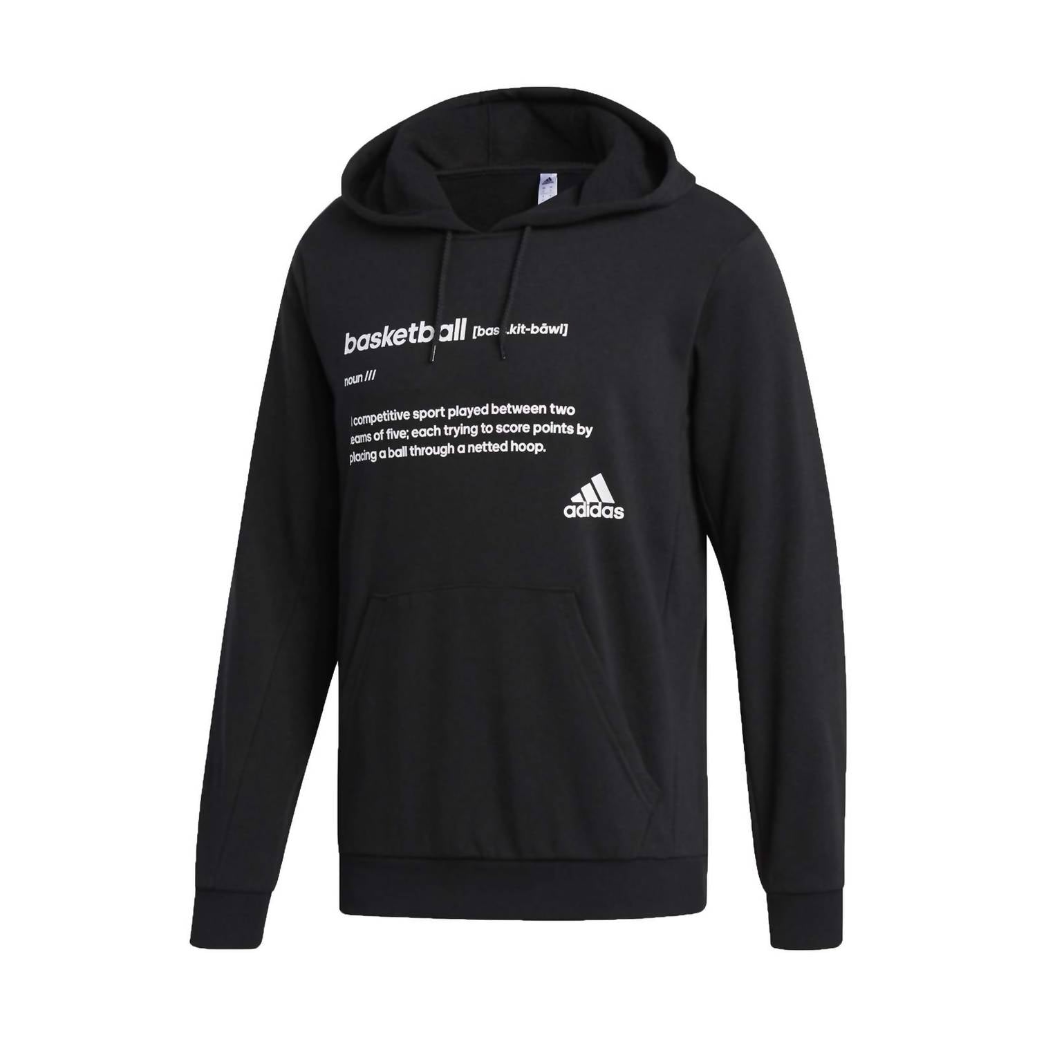 adidas Men's Definition Basketball Hoodie in black - men's shirt - view 8